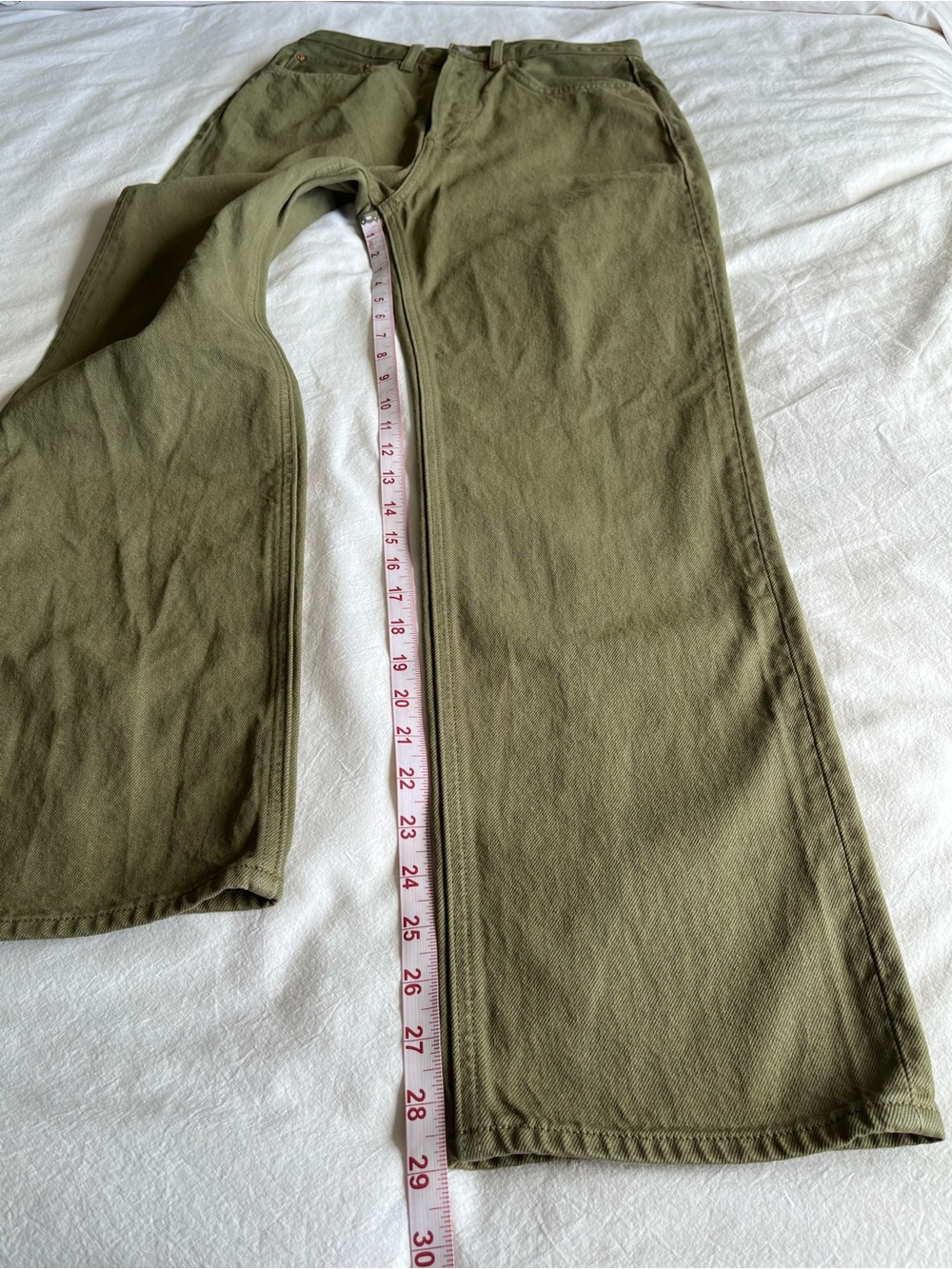 Aritzia Denim Forum The Joni High Rise Loose Jeans Olive Green Size 26 Organic - Picture 7 of 15